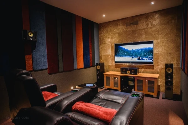 Home cinema room designed and installed by Smart Spaces